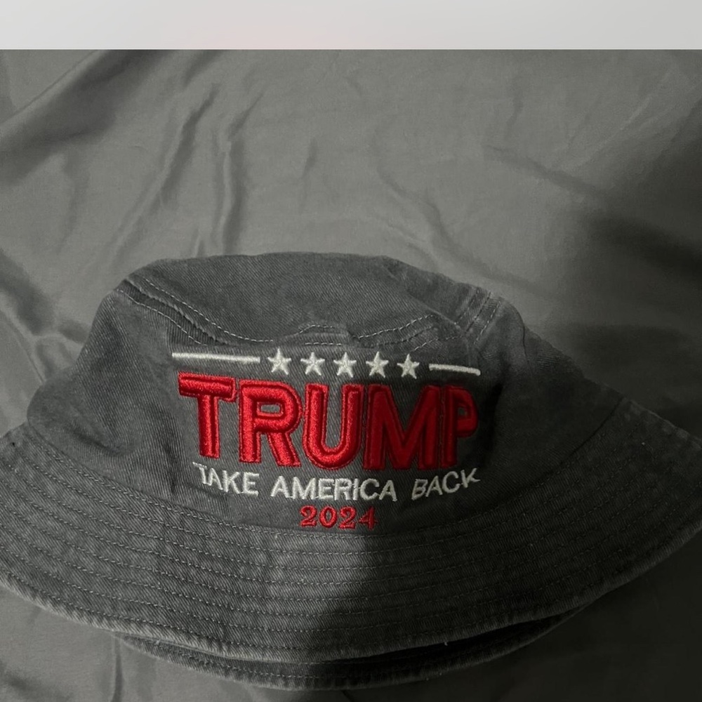 Gray Political Statement Bucket Hat
